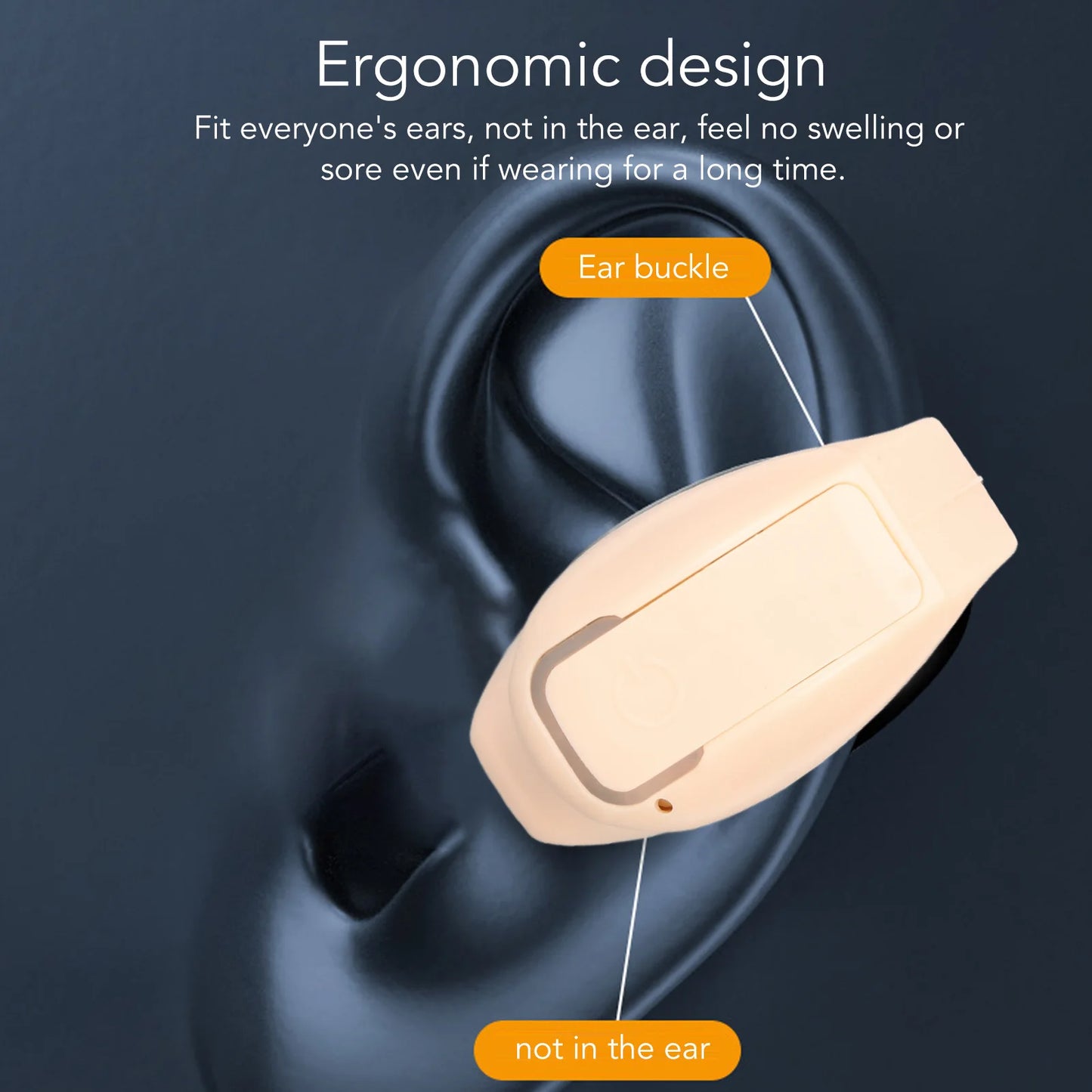Wireless Earbuds Bluetooth 5.3 Single Ear Clip Lightweight Ergonomic One Button Bluetooth Earbuds for Music for Running